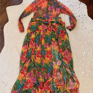 SHEIN Multicolor Floral Maxi Dress
